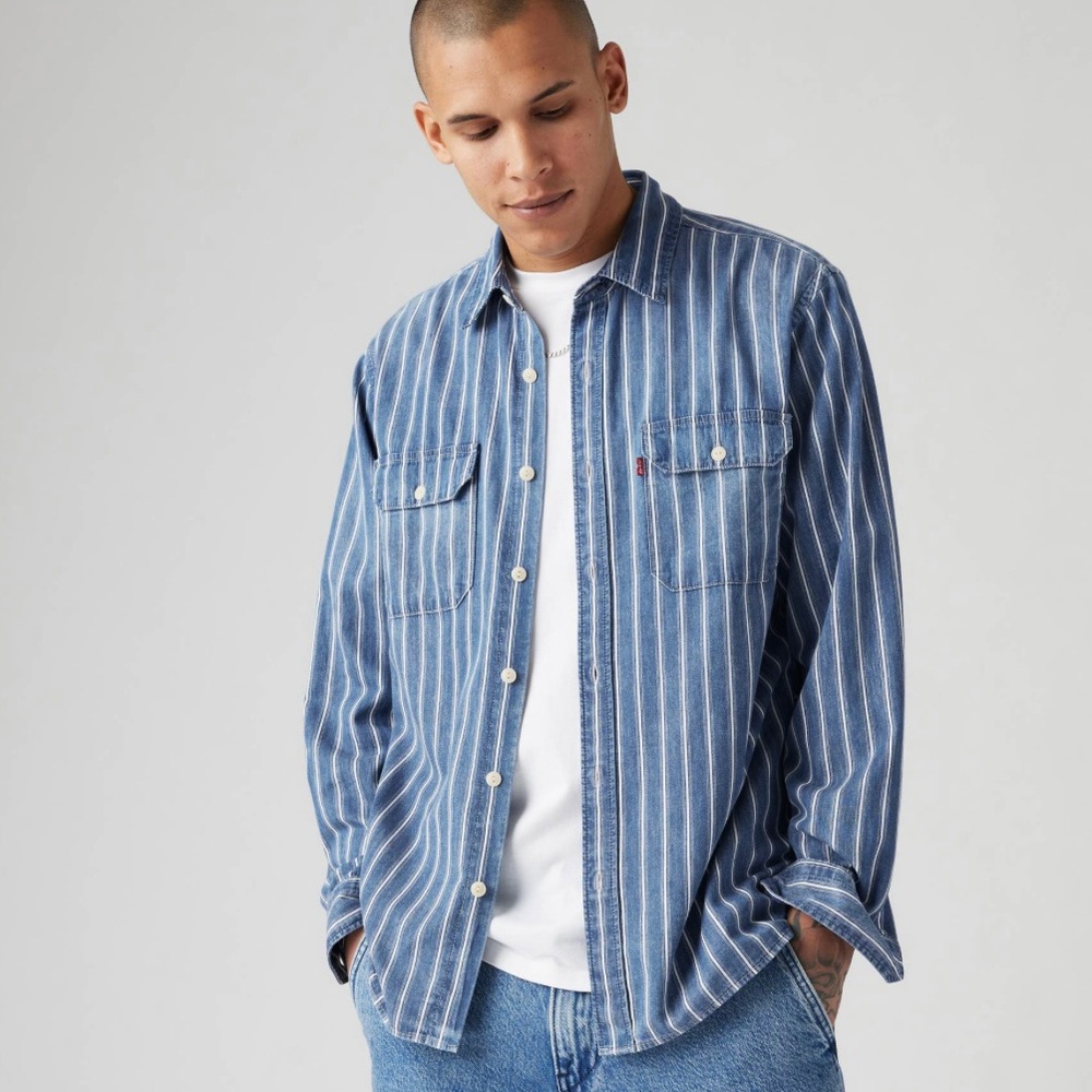 Levi’s Jackson Worker Mens Size M OverShirt Button Down Long Sleeve 100% Cotton